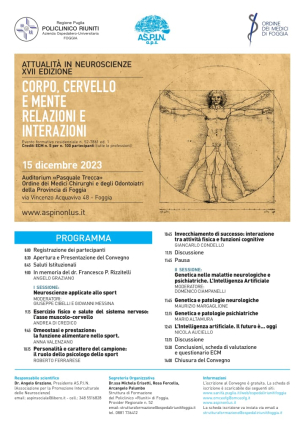 Convegno Attualità e Neuroscienze XVII Edizione 2023